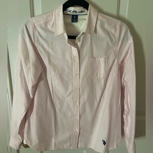 US Polo Assn: light pink long-sleeve button-down shirt in medium